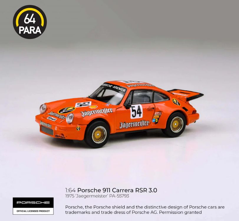PARA64 1:64 1975 Porsche 911 Carrera RSR 3.0 Jaegermeister
