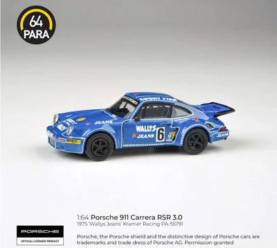 PARA64 1:64 1975 Porsche 911 Carrera RSR 3.0 Kremer Racing Wallys Jeans