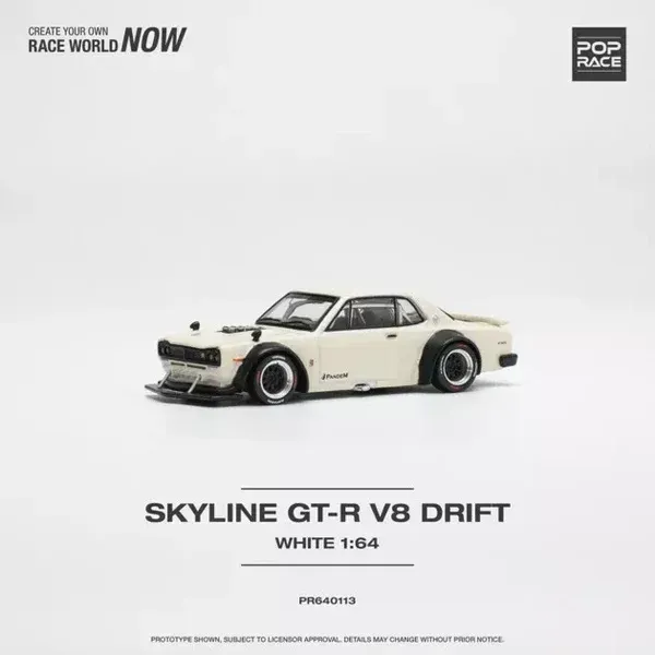 Pop Race Nissan Skyline GT-R (KPGC10) Hakosuka - V8 Drift Car White
