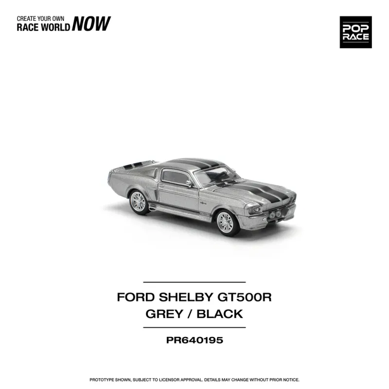 POP RACE 1/64 Shelby Mustang GT500 Eleanor Silver PR64195