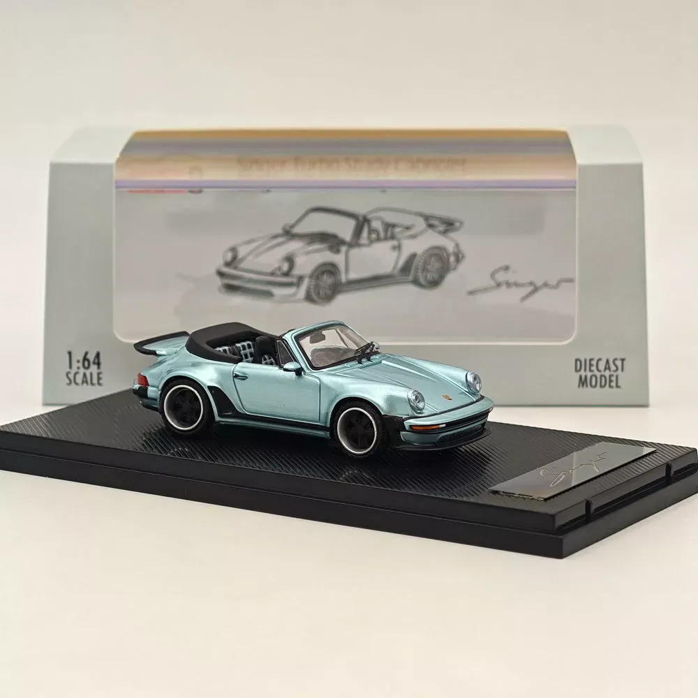 Rhino Model  1/64 Porsche Singer Turbo Study 930 Cabriolet Silver/Blue