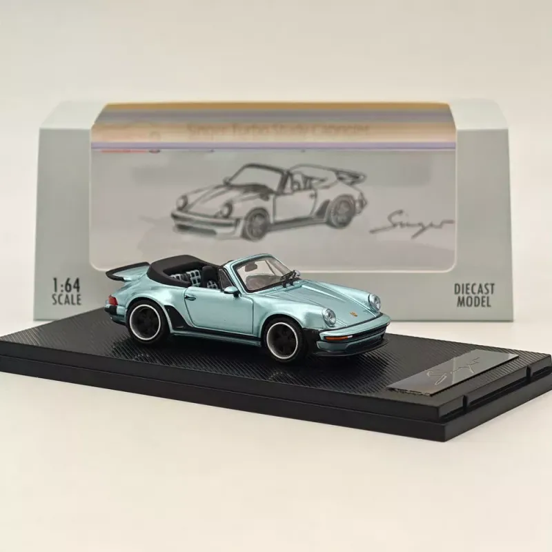 Rhino Model  1/64 Porsche Singer Turbo Study 930 Cabriolet Silver/Blue
