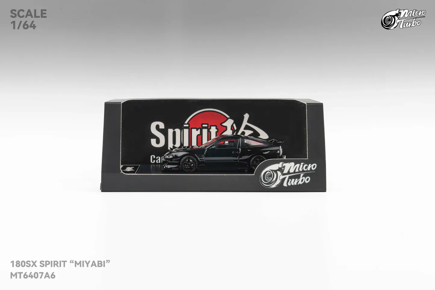 Micro Turbo 1:64 180SX Type X &quot;MIYABI&quot; Black