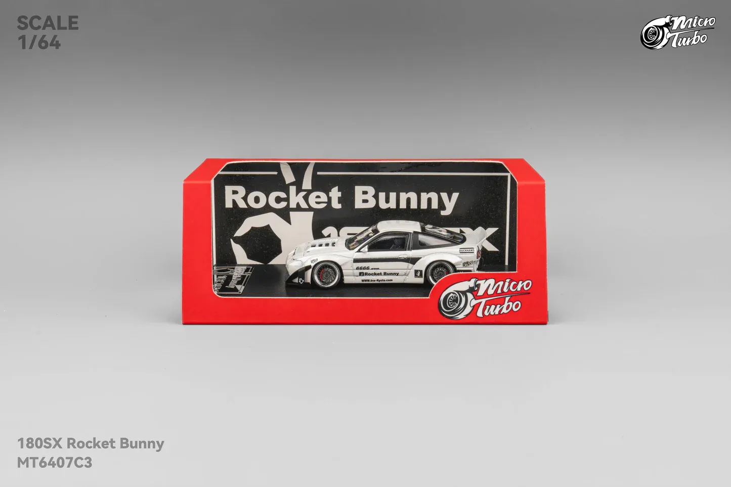 Micro Turbo 1:64 180SX Type X Rocket Bunny v2 White