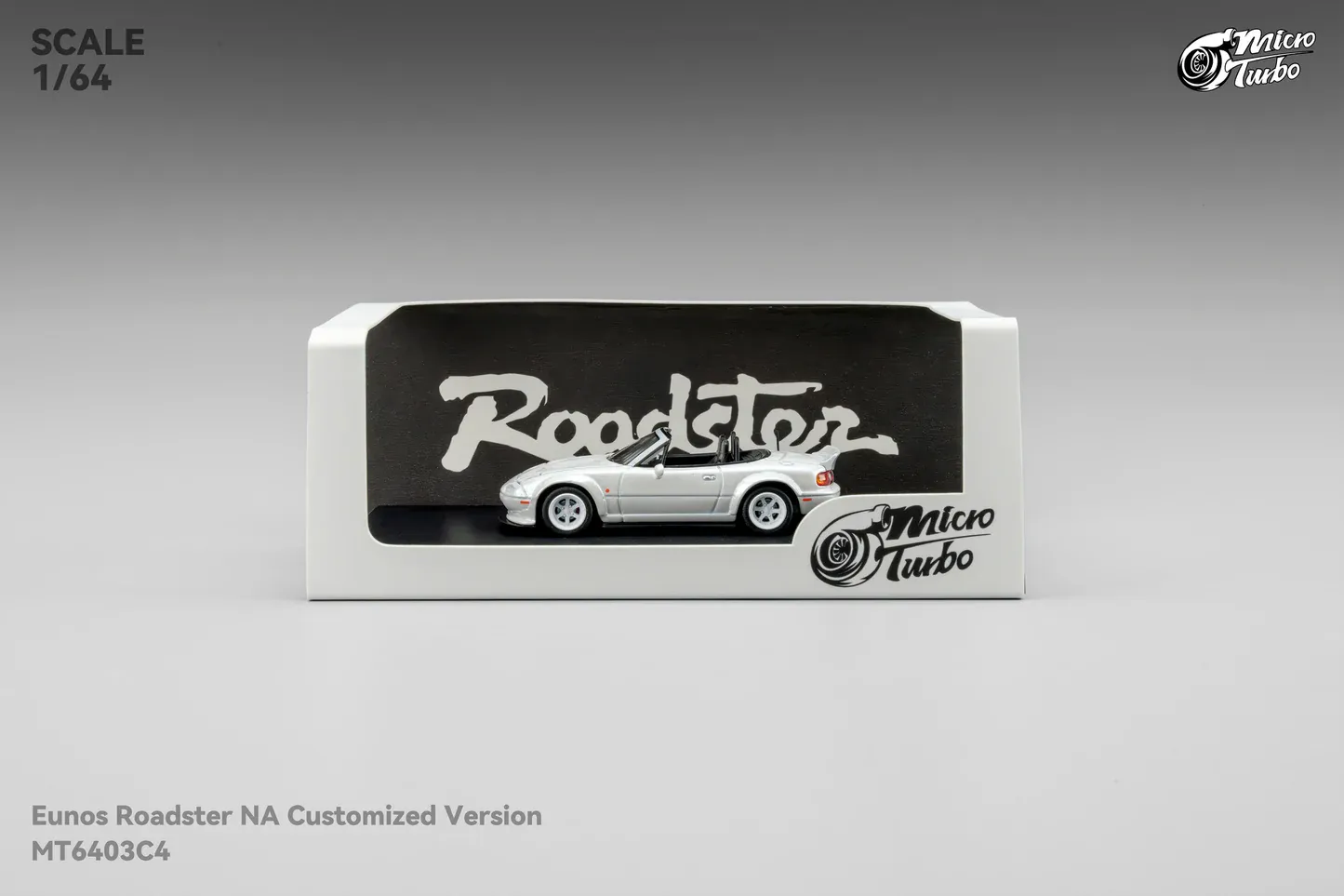 Micro Turbo 1:64 Mazda MX5 Eunos Roadster Miata Metallic White Diecast
