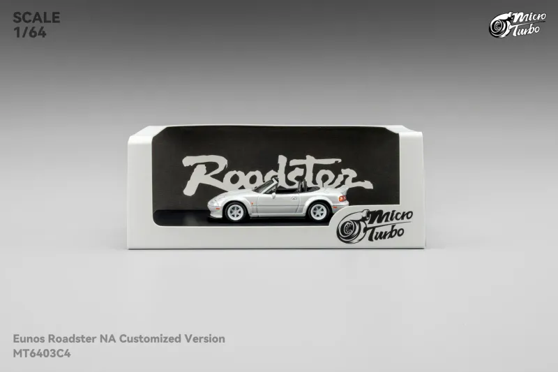 Micro Turbo 1:64 Mazda MX5 Eunos Roadster Miata Metallic White Diecast