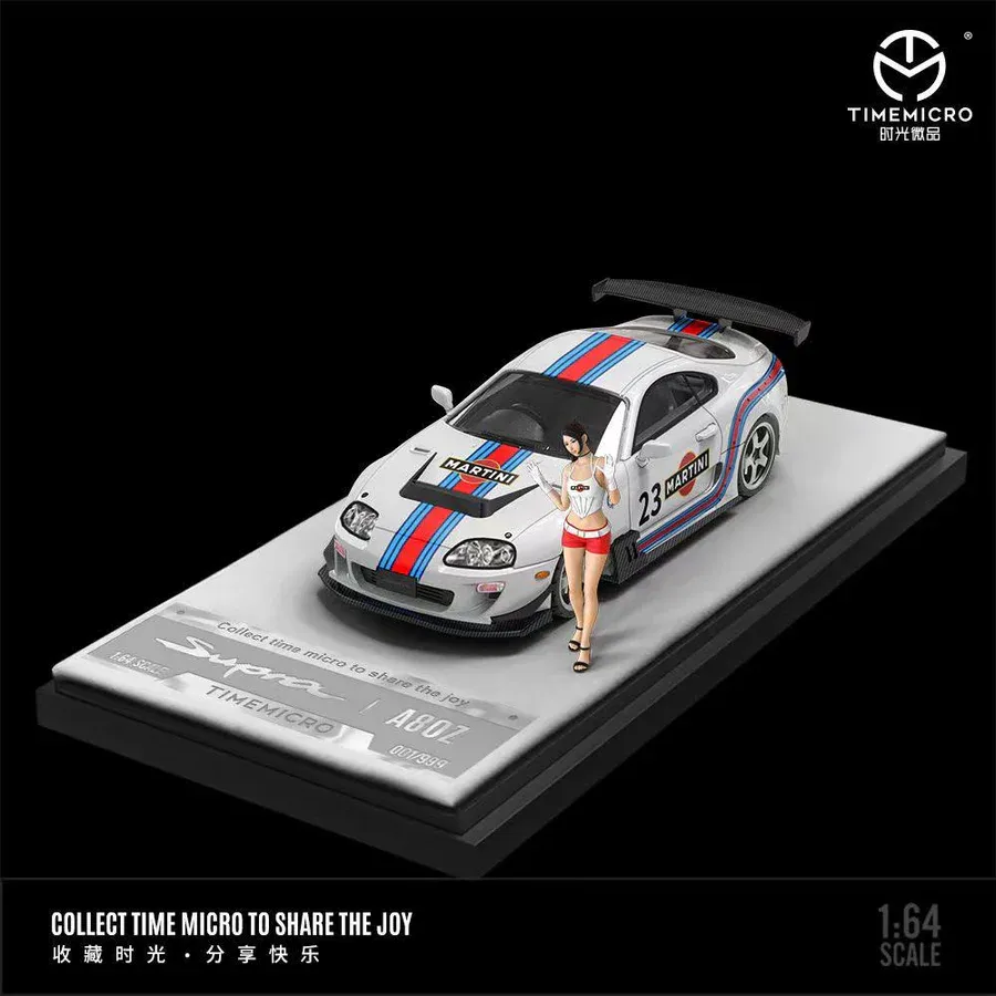 Time Micro Toyota Supra A80 Martini with Figurine
