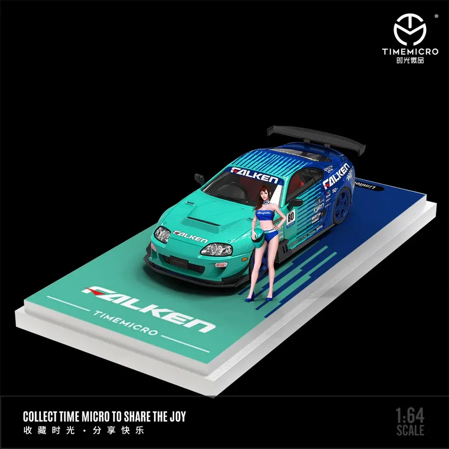 Time Micro Toyota Supra JZA80 Falken with Figurine