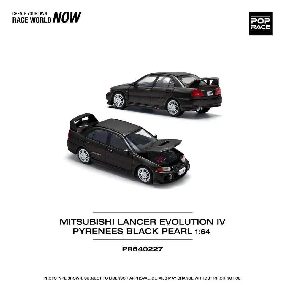 Pop Race 1/64 Mitsubishi Lancer Evolution IV Pyrenees Black