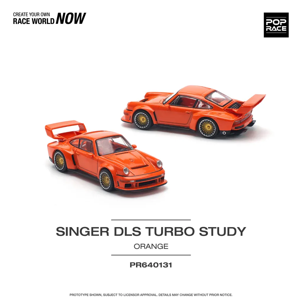 Pop Race 1/64 Singer DLS Turbo Porsche 934 Orange