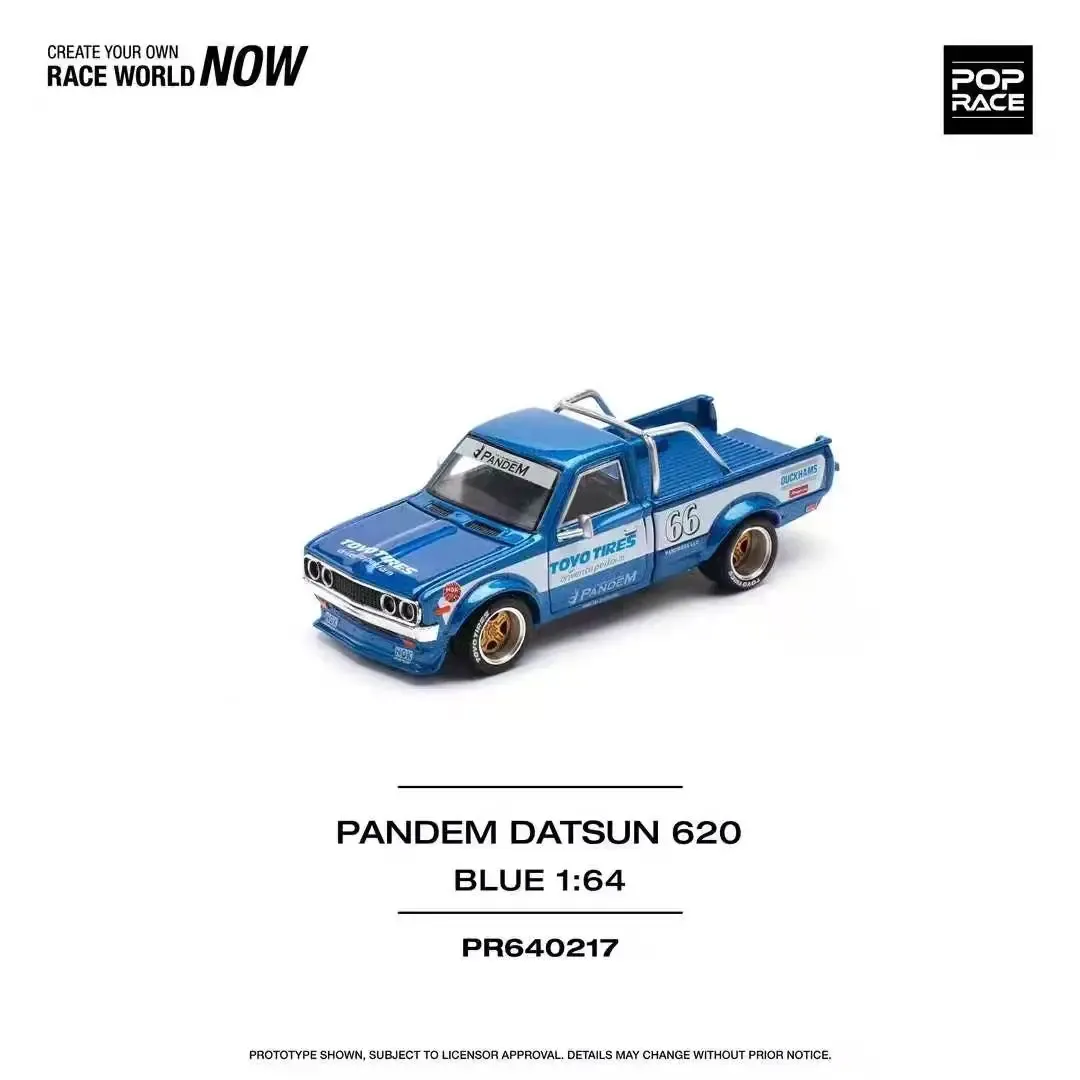 Pop Race 1/64 Datsun 620 Pandem Blue PR64217
