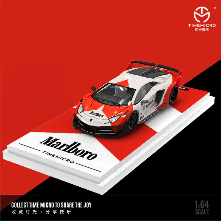 Time Micro 1/64 Lamborghini Aventador GT Evo Marlboro Livery