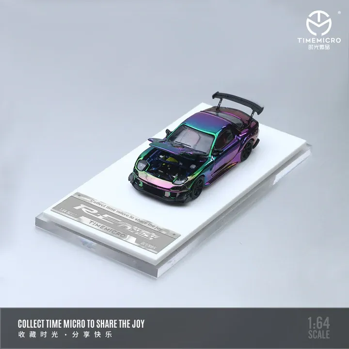 Time Micro 1/64 Mazda RX7 RE Purple Green Chrome