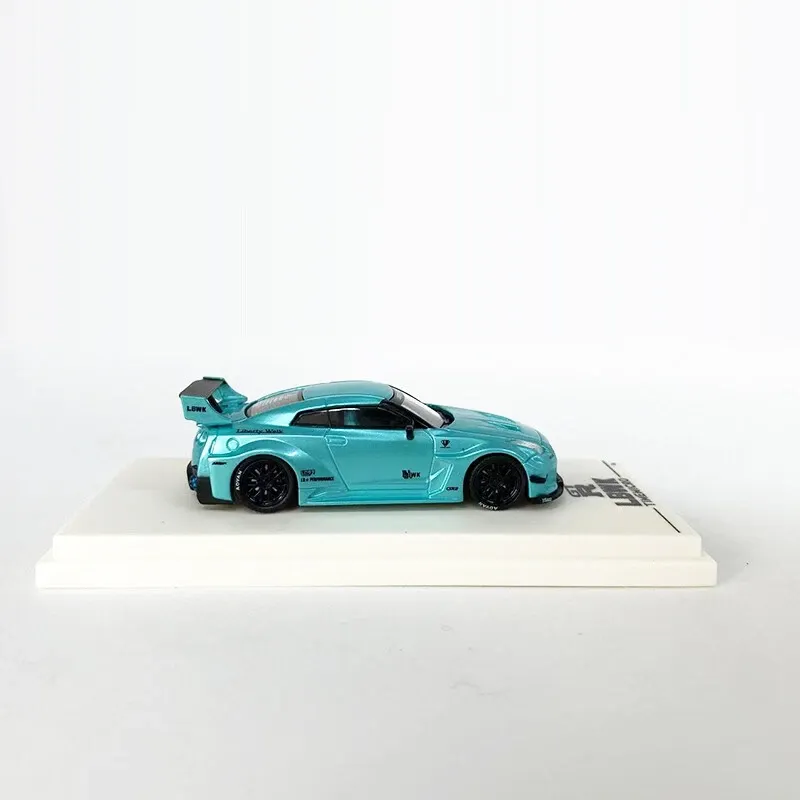 Time Micro 1/64 Nissan GTR LBWK tiffany blue