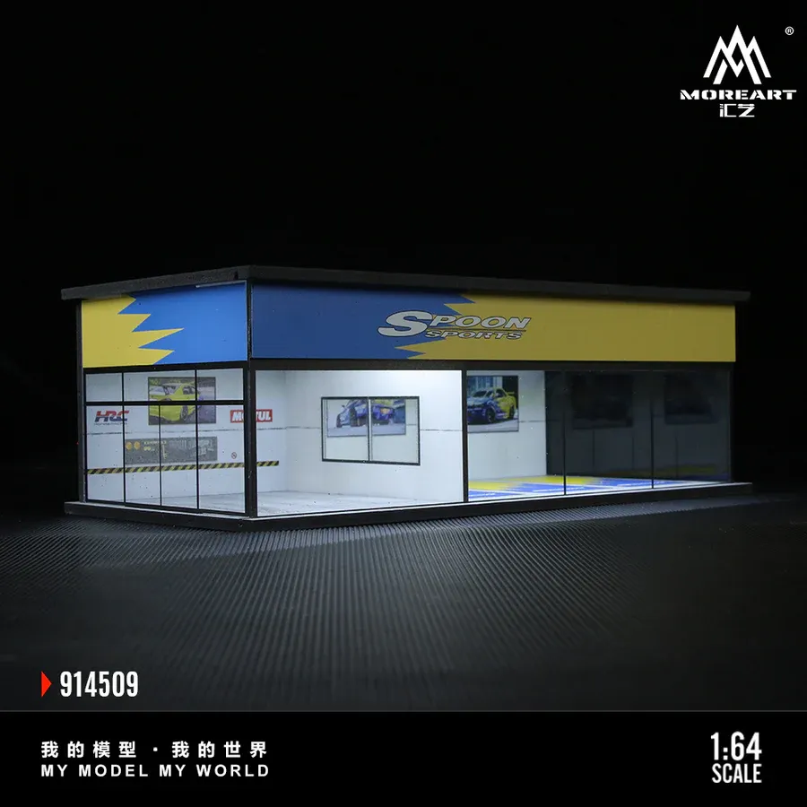 MoreArt 1:64 Spoon Parking Exhibition Hall Scene MO914509