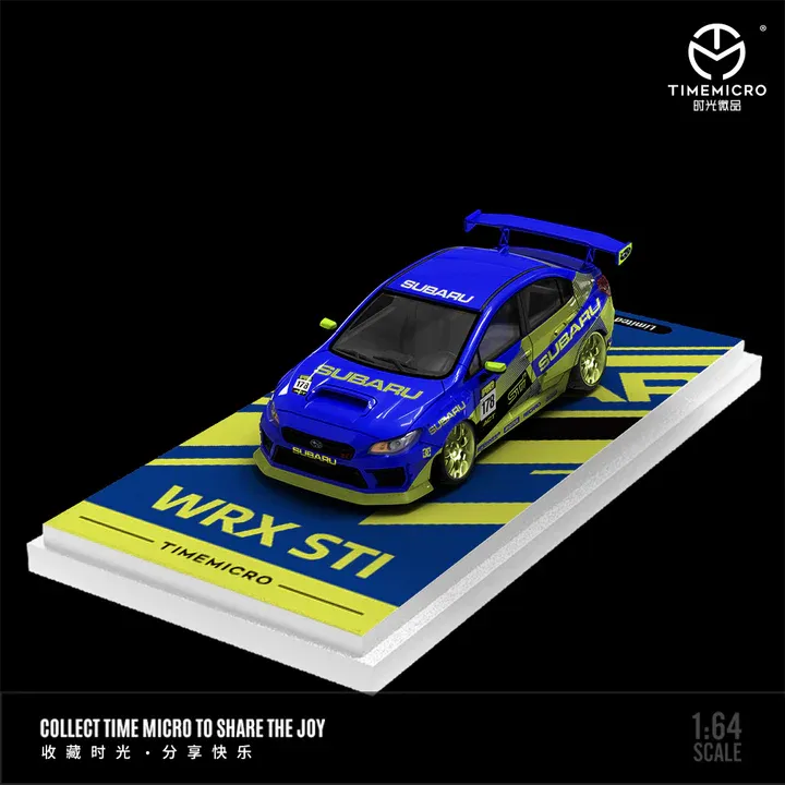 Time Micro 1/64 Subaru WRX STI Blue Yellow Lace