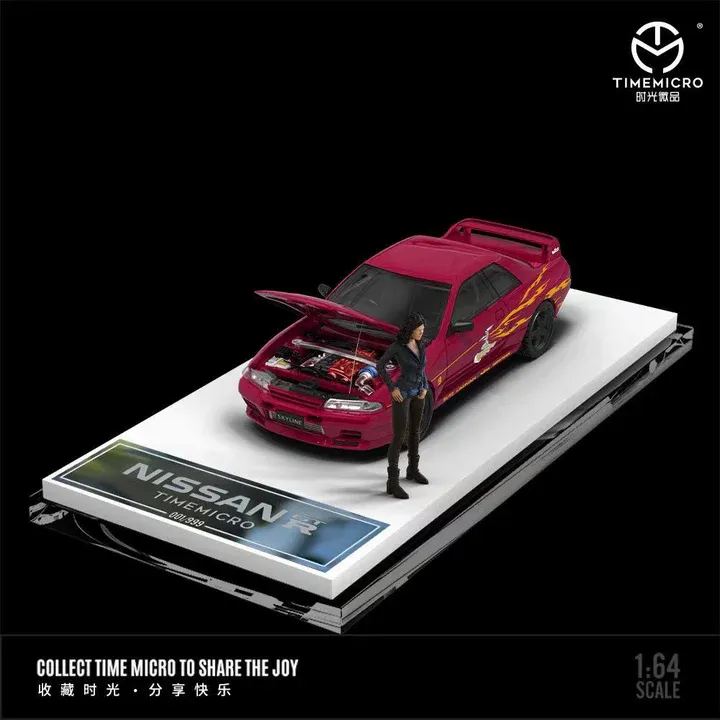 Time Micro 1/64 Nissan Skyline R32 GTR Red Wine TM644121-1
