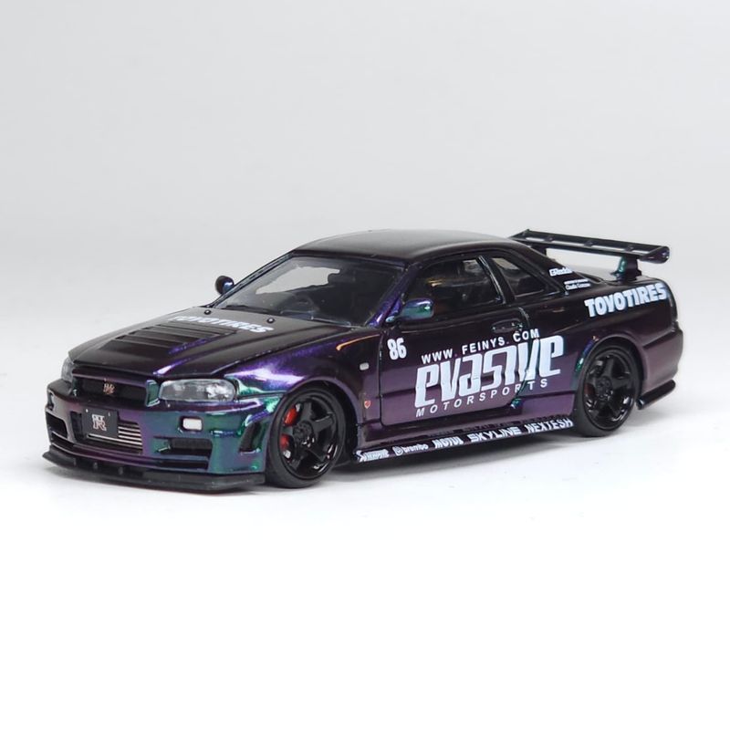Time Micro 1/64 Nissan Skyline R34 GTR Evasive Chameleon TM643444