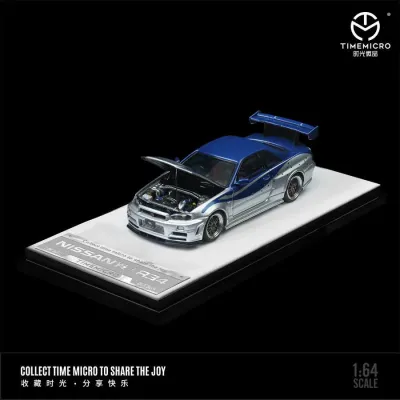 Time Micro 1/64 Nissan Skyline R34 GTR Z-tune Blue