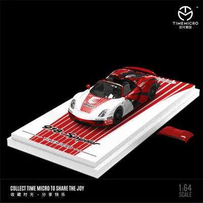 Time Micro 1/64 Porsche Spyder 918 Red Le Mans TM643522