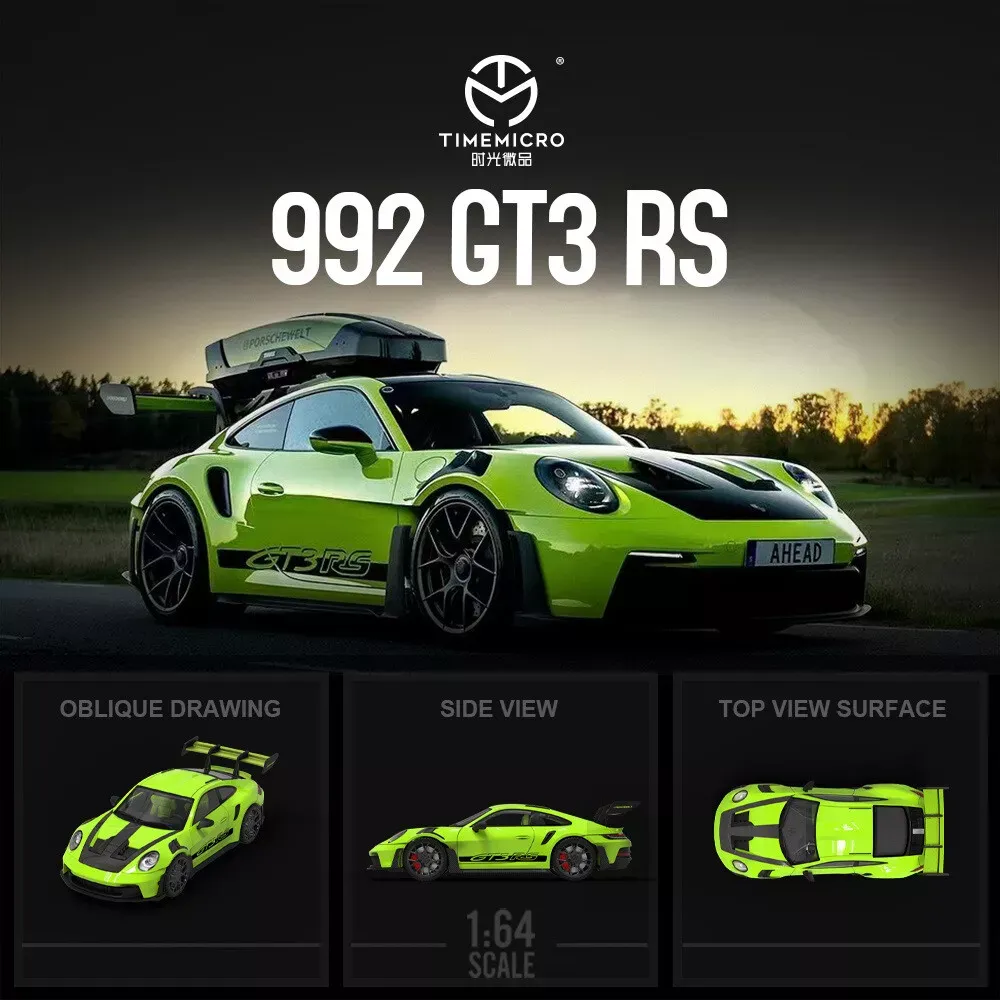 Time Micro 1/64 Porsche 992 GT3 RS Green TM644632-2