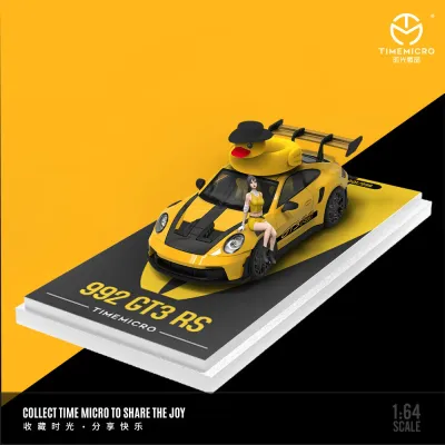 Time Micro 1/64 Porsche 992 GT3 RS Yellow TM644633-3