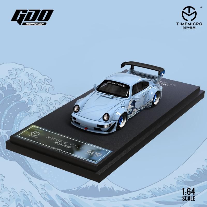 Time Micro 1/64 RWB Porsche 964 Light Blue GDO Workshop Wave GD060843