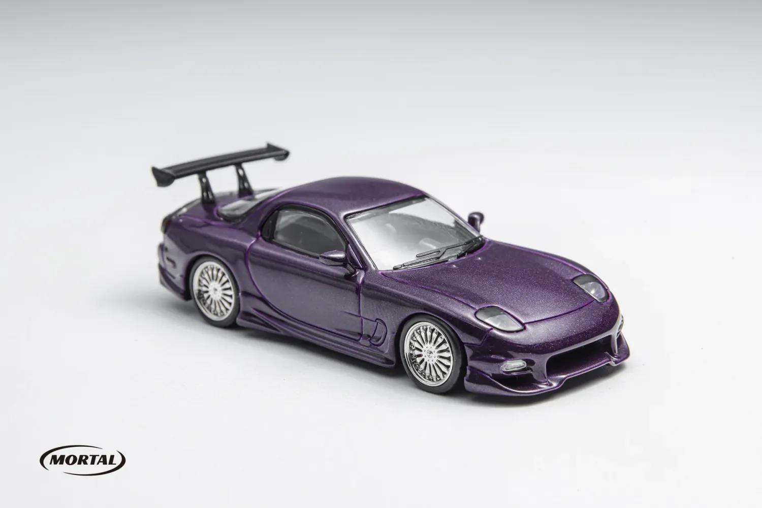 Mortal 1/64 Mazda RX-7 Silver Veilside
