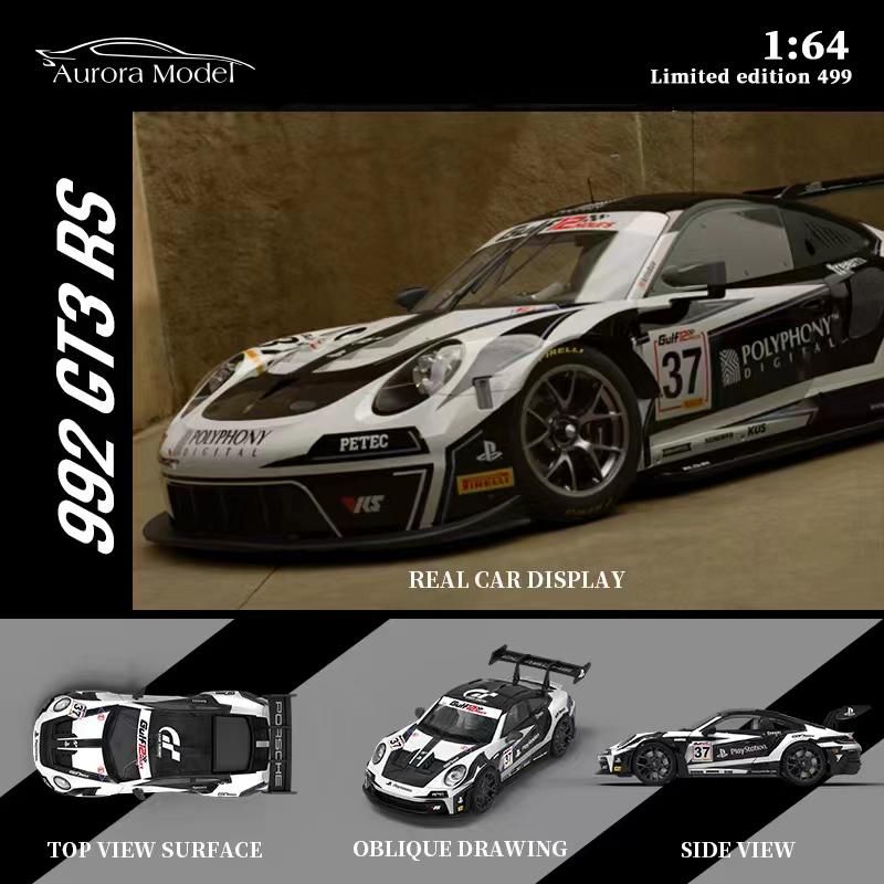 Aurora Model 1/64 Porsche 911 992 GT3RS Playstation Livery  AM644614