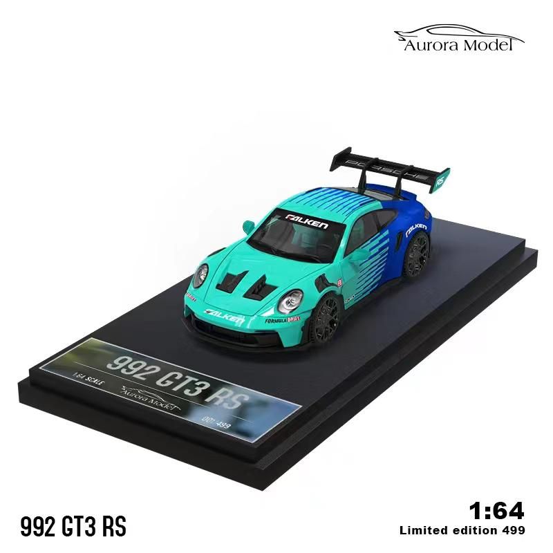 Aurora Model 1/64 Porsche 911 992 GT3RS Falken Livery  AM644613