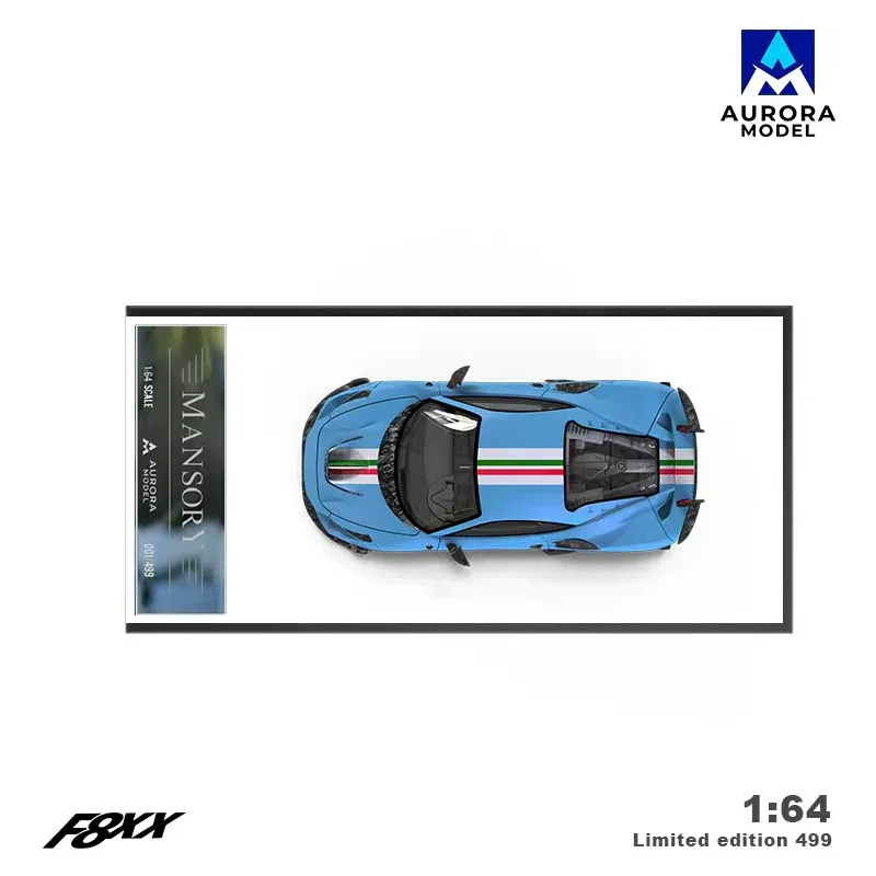 Aurora Model 1:64 Mansory Ferarri F8 Tributo F8XX Baby Blue AM644509