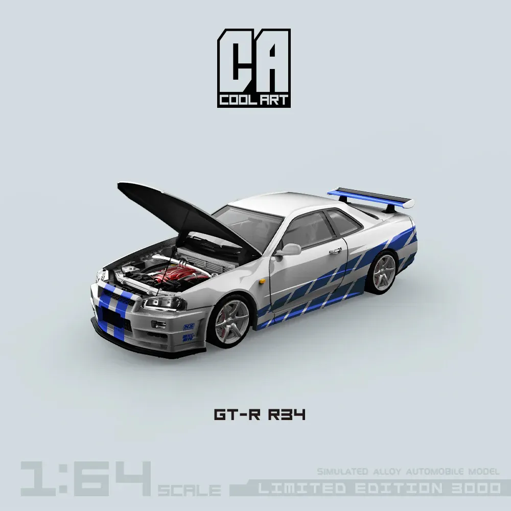 Cool Art 1/64 Nissan Skyline GTR R34 Fast &amp; Furious Brian CA646305
