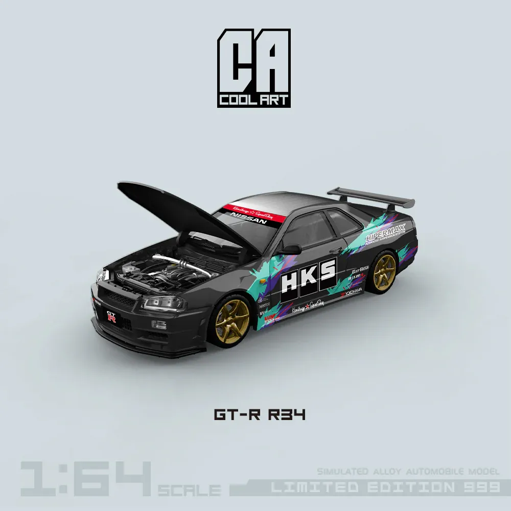Cool Art 1/64 Nissan Skyline GTR R34 HKS Livery CA646313