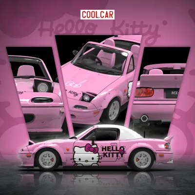 Cool Car 1/64 Mazda MX5 Hello Kitty Light Pink CC646913