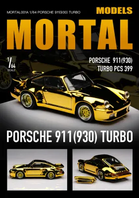Master Model 1/64 Porsche 911 930 Turbo (Black Bird) Gold Chrome