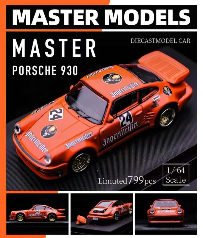 Master Model 1/64 Porsche 911 930 Turbo (Black Bird) Jagermeister