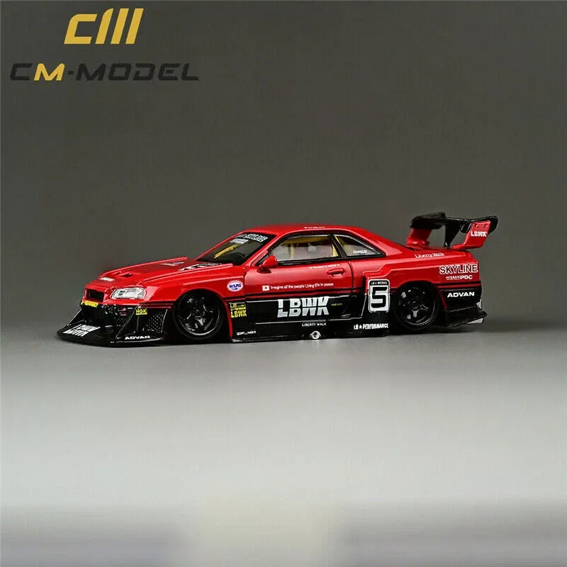 CM MODEL 1/64 Nissan Skyline ER34 LBWK Super Silhouette No.9 Diecast