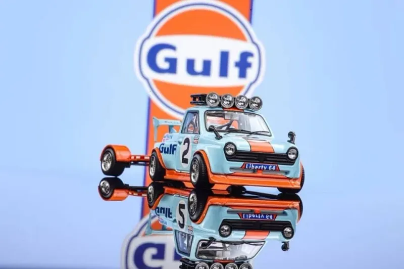 Liberty64 1/64 Honda Pickup with Trailer Gulf Livery