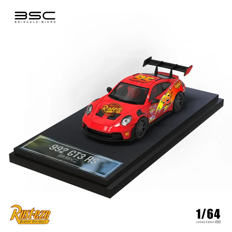BSC 1/64 Porsche 911 992 GT3 RS Lighting McQueen Rust-Eze