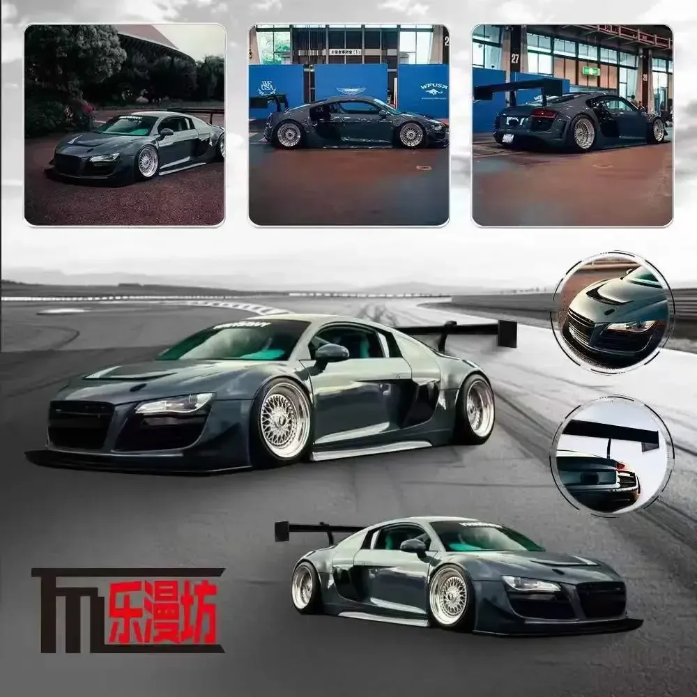 Diecast Model LMF Model 1/64 Audi R8 LMS Ultra Gray Blue