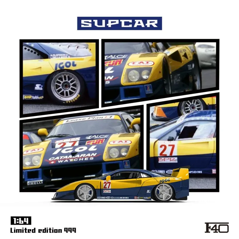 Supcar 1/64 Ferrari F40 No.27 SC64024