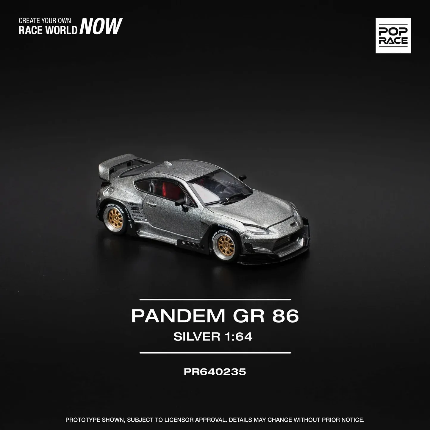 Pop Race 1/64 Toyota GR86 Pandem PR640235