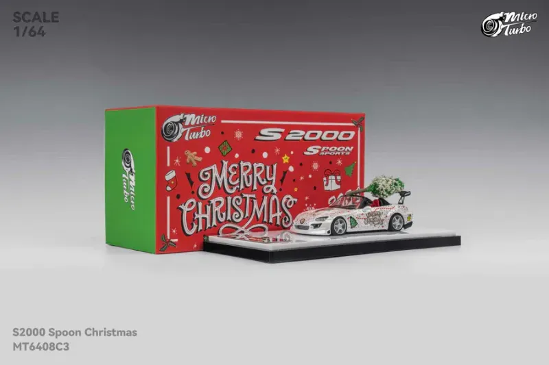 Micro Turbo 1:64 Honda S2000 Spoon Christmas Special Diecast