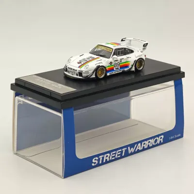 Street Warrior 1/64 911 RWB 993 Low Wing Porsche #89 White Apple Livery Diecast