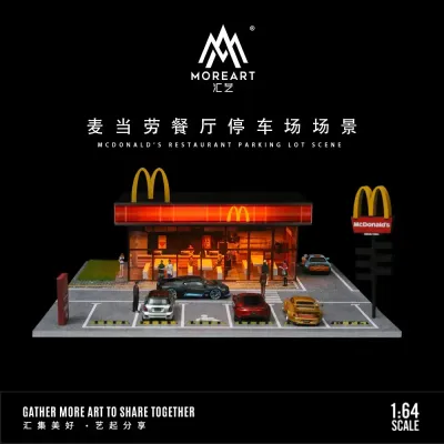 ​MoreArt 1:64 McDonalds Restaurant Parking Scene MO936202