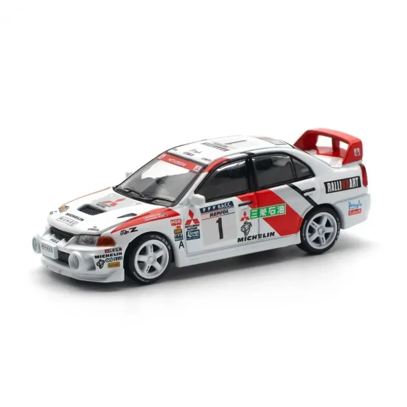Pop Race 1/64 Mitsubishi Lancer Evolution IV 1997 Rally de Catalunya Livery PR64165