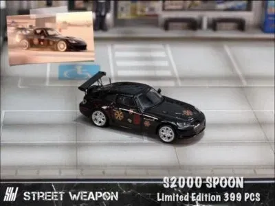 Street Warrior 1:64 S2000 Fast &amp; Furious Black Diecast