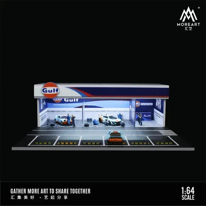 ​MoreArt 1:64 Gulf Modification Shop Diorama