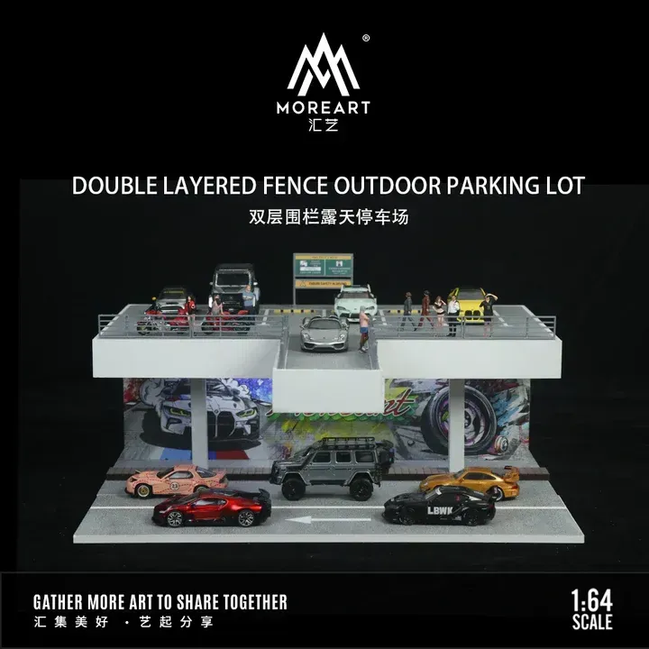 MoreArt 1:64 Double Layered Fence Outdoor Parking lot
