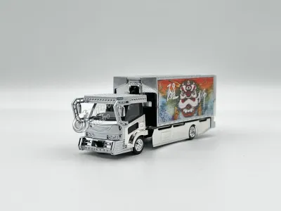 Micro Turbo 1:64 ​Dekotora Silver Electroplating Box Gull Wing